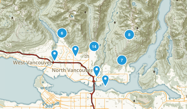 North Vancouver District, British Columbia Map