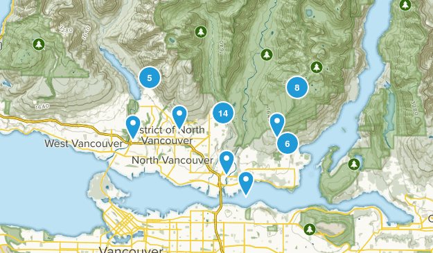 North Vancouver District, British Columbia Map
