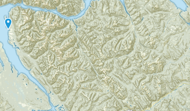 Río de la Paz, Columbia Británica Map
