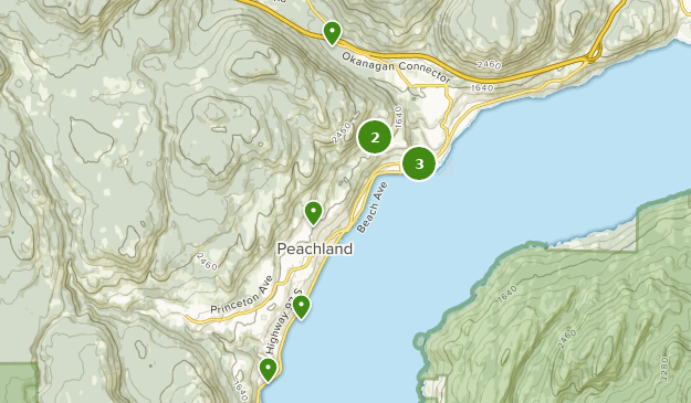 Peachland, British Columbia Map