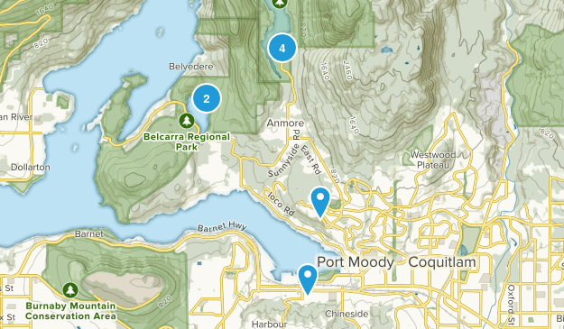 Port Moody, British Columbia Map