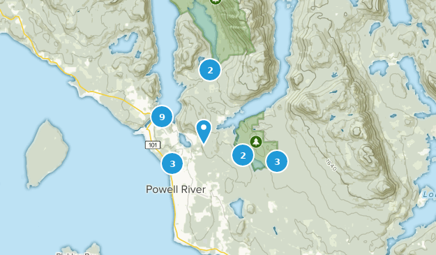 Powell River, Colombie-Britannique Map