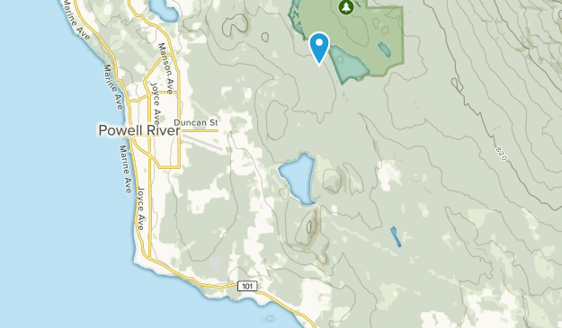 Powell River B, British Columbia Map