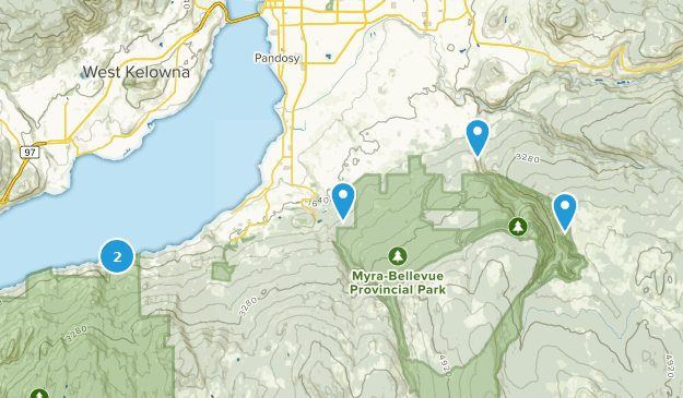 district régional de Central Okanagan, Colombie-Britannique Map