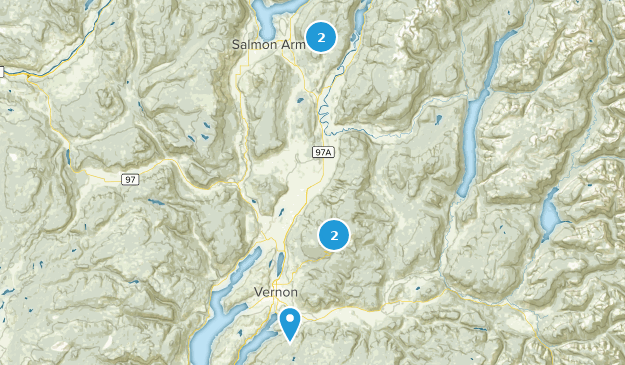 district régional de North Okanagan, Colombie-Britannique Map