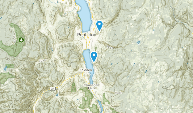 district régional d'Okanagan-Similkameen, Columbia Británica Map