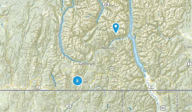 Rossland, British Columbia Map