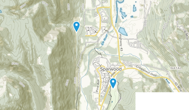Sparwood, Colombie-Britannique Map