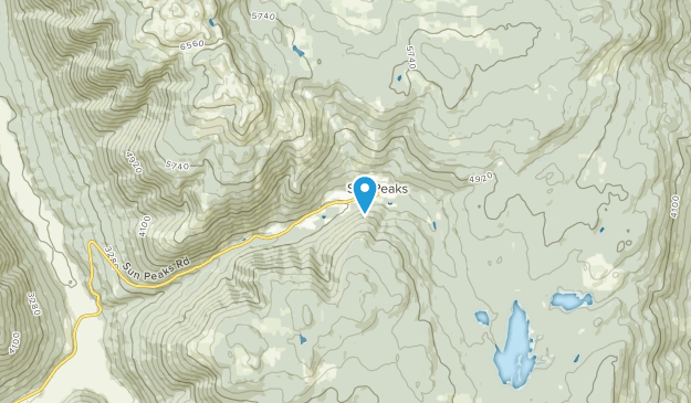Sun Peaks Mountain, British Columbia Map