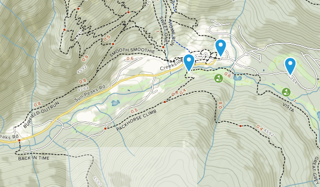 Sun Peaks Mountain, Colombie-Britannique Map