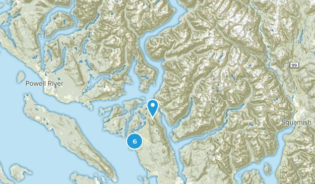 Sunshine Coast A, Columbia Británica Map