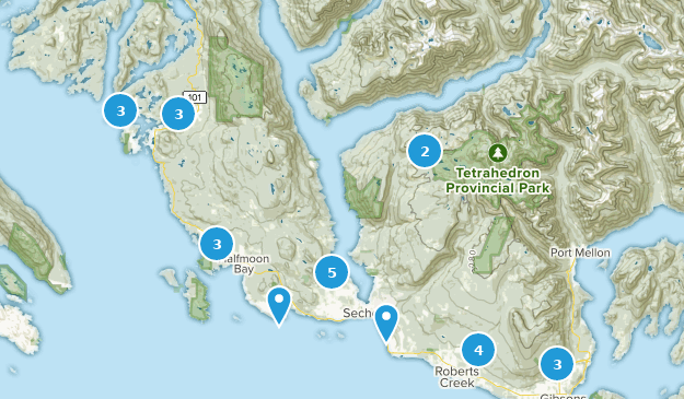 Sunshine Coast B, British Columbia Map