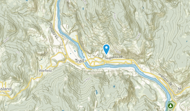 Trail, British Columbia Map