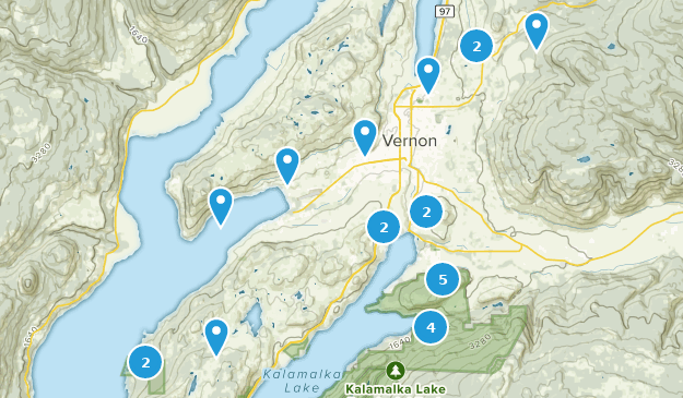 Vernon, Colombie-Britannique Map