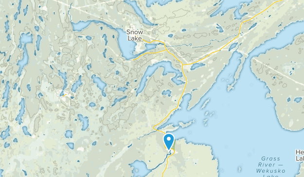 Snow Lake, Manitoba Map