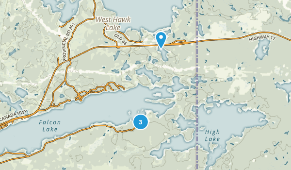 Whiteshell, Manitoba Map