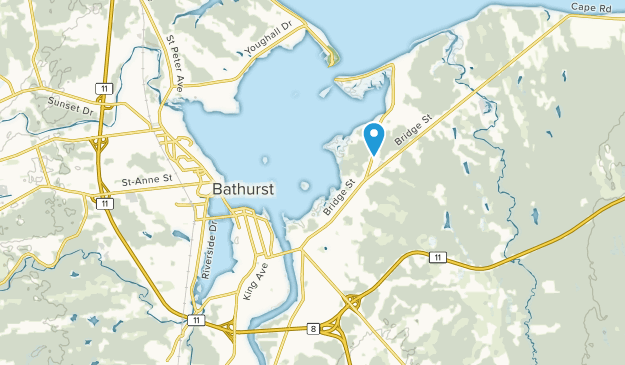 Bathurst, New Brunswick Map