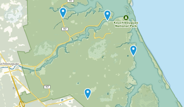 Kouchibouguac National Park, New Brunswick Map