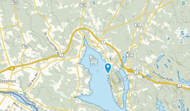 Oak Bay, New Brunswick Map