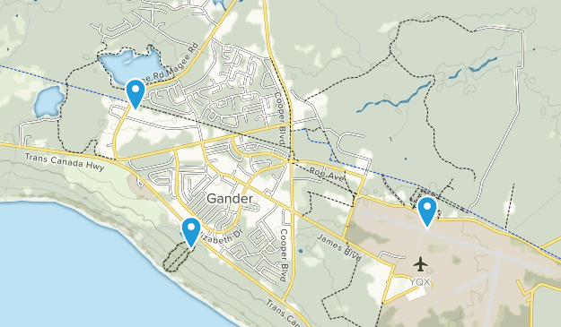 Gander, Terre-Neuve-et-Labrador Map