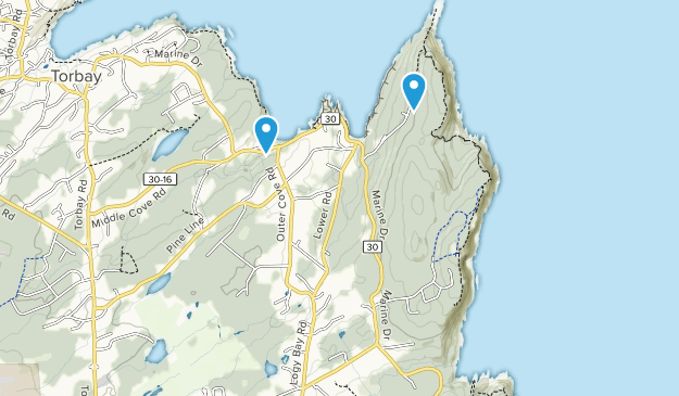 Logy Bay-Middle Cove-Outer Cove, Terranova y Labrador Map