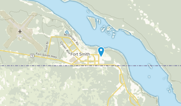 Fort Smith, Territoires du Nord-Ouest Map
