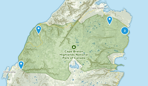 Cape Breton Highlands National Park, Nova Scotia Map