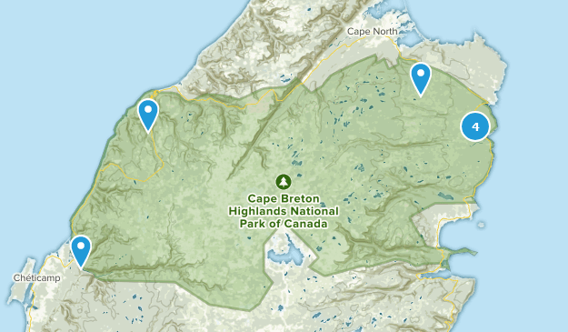 Cape Breton Highlands National Park, Nova Scotia Map