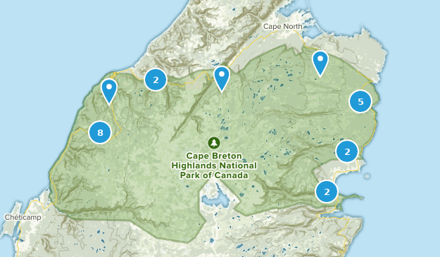 Cape Breton Highlands National Park, Nova Scotia Map