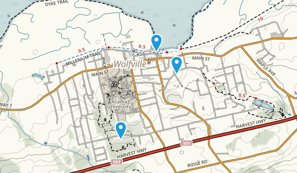 Wolfville, Nova Scotia Map