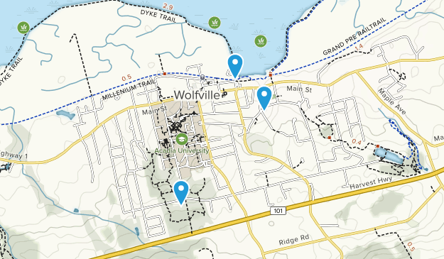 Wolfville, Nova Scotia Map