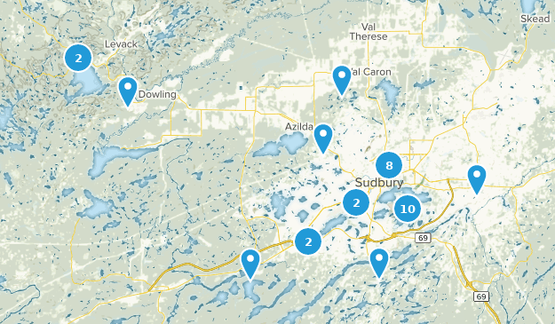 Gran Sudbury, Ontario Map