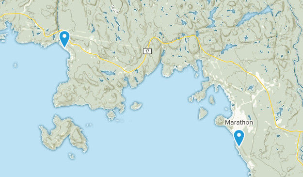 Marathon, Ontario Map