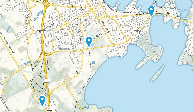 Orillia, Ontario Map
