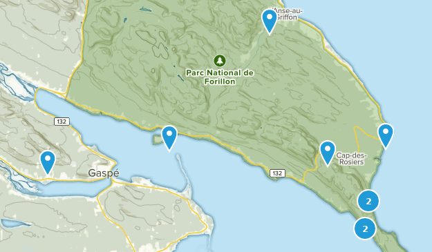 Gaspe, Quebec Map