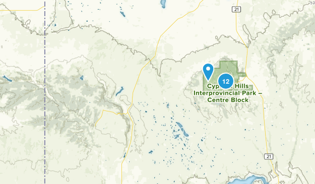 Cypress Hills Provincial Park, Saskatchewan Map