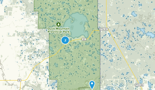 Duck Mountain Provincial Park, Saskatchewan Map