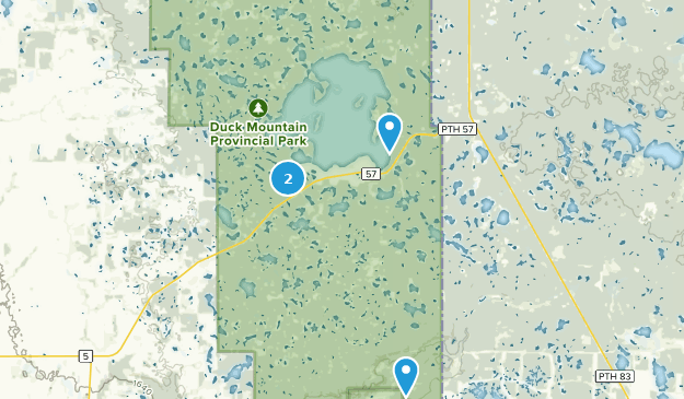 Duck Mountain Provincial Park, Saskatchewan Map
