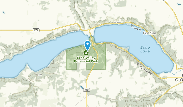 parc provincial d'Echo Valley, Saskatchewan Map