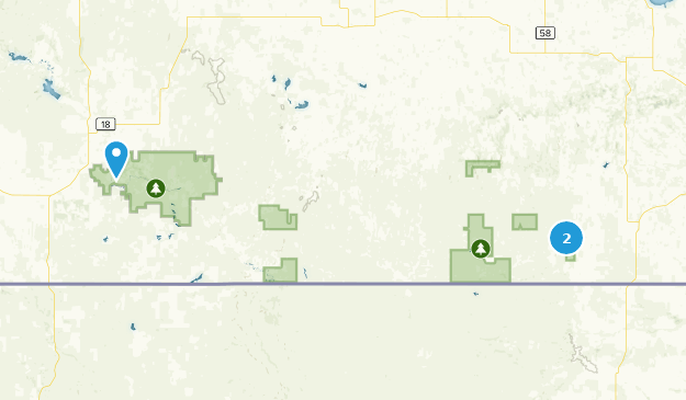 Grasslands National Park, Saskatchewan Map