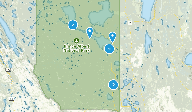 parc national de Prince Albert, Saskatchewan Map