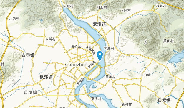 Chaozhou, Guangdong Map