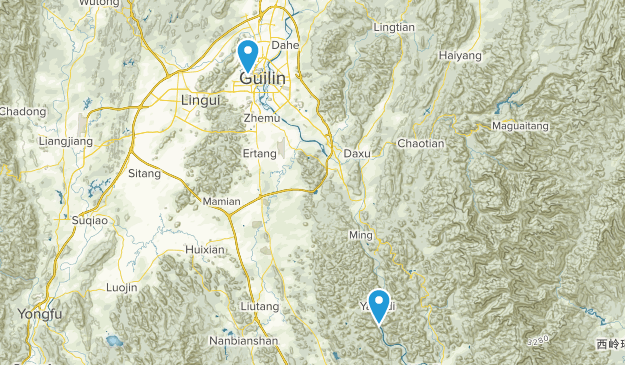 Guilin Shi, Guangxi Map