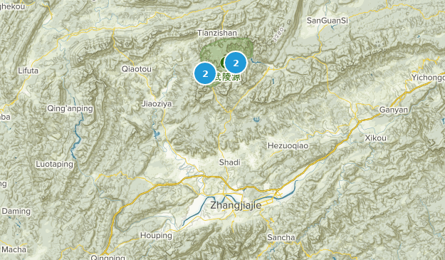 Zhangjiajie Shi, Hunan Map