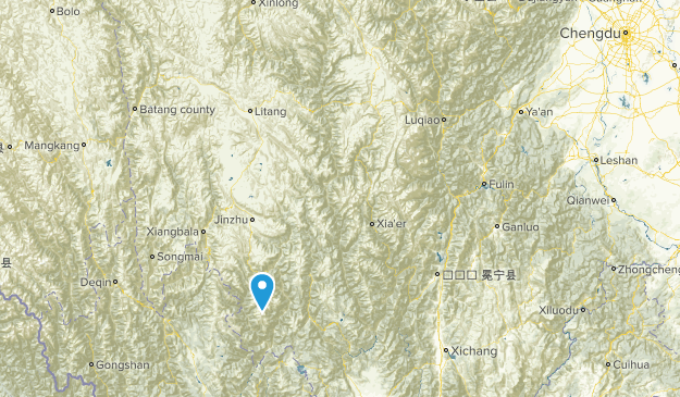 Ganzi Zangzu Zizhizhou, Sichuan Map