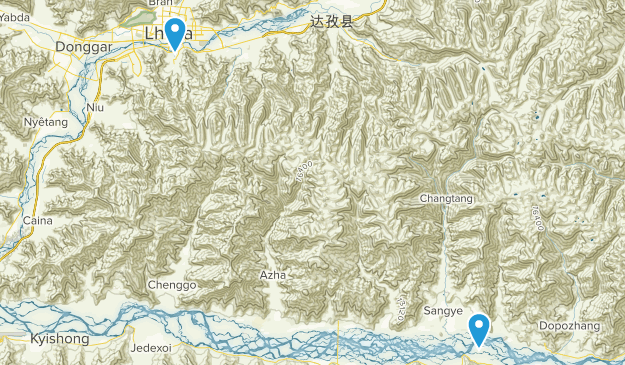 Lhasa Shi, Tibet Map