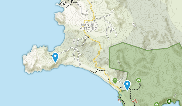 Manuel Antonio, Costa Rica Map