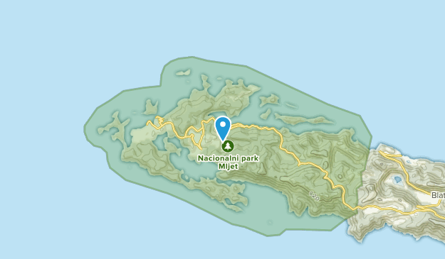 Mljet, Comitat de Dubrovnik-Neretva Map