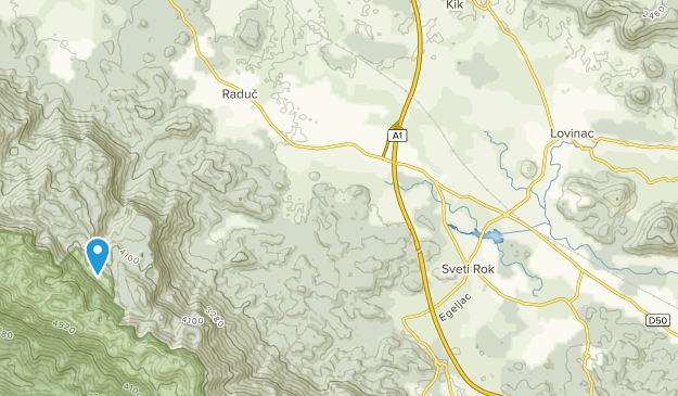 Lovinac, Licko-senjska županija Map