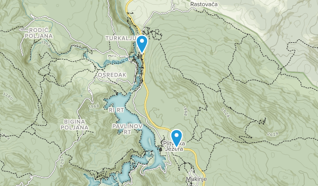 Plitvička Jezera, Licko-senjska županija Map